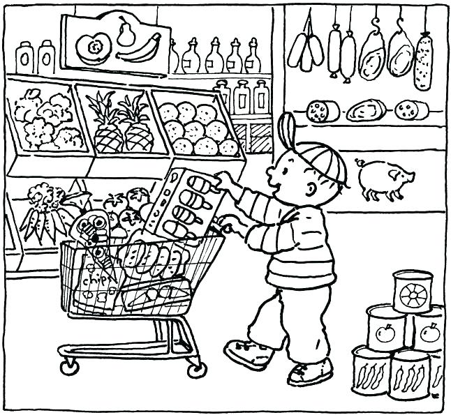Shopping Coloring Pages Shopping Coloring Pagesdult Shopping 646x595 Shopping Coloring Pages Shopping Coloring Pagesdult Shopping