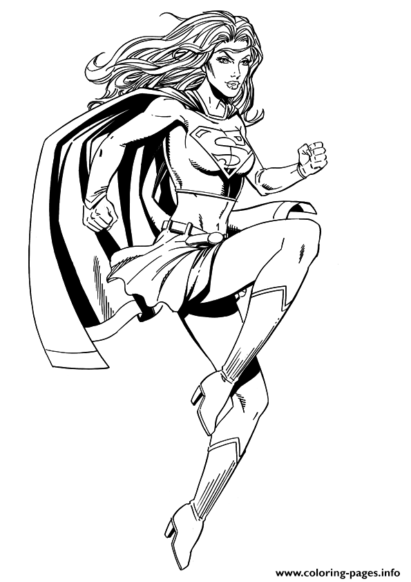 Superwoman Coloring Pages Printable Inside Plan 0 595x842 Superwoman Coloring Pages Printable Inside Plan 0