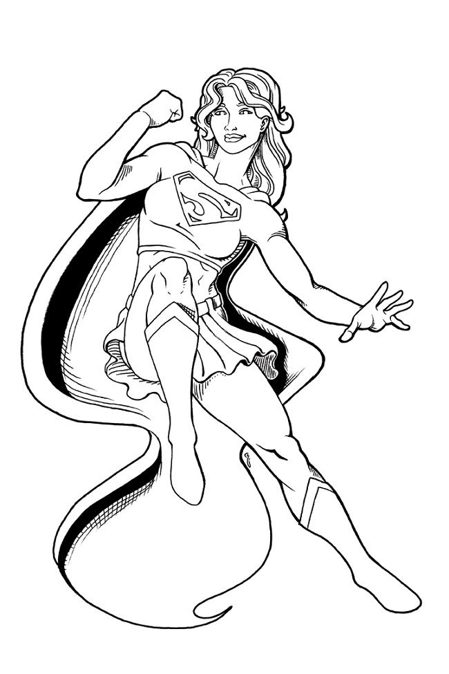 Superwoman Free Coloring Page Kids, Movies, Superheros Coloring 650x975 Superwoman Free Coloring Page Kids, Movies, Superheros Coloring