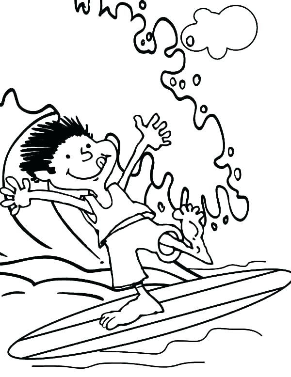 600x778 Surfing Coloring Pages Cliptext.co