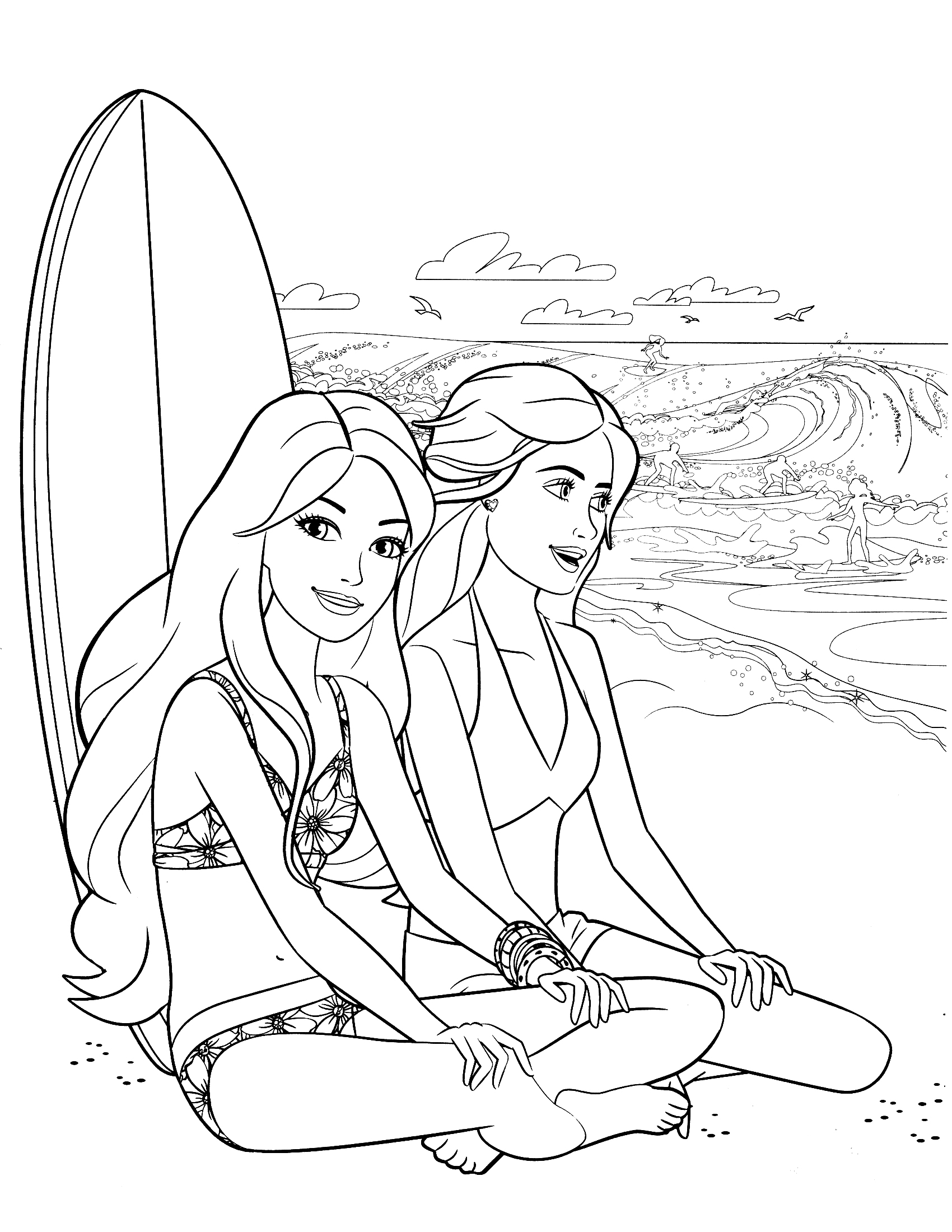 New Surfing Coloring Pages Printable Boy Surfer Page Free 1700x2200 New Surfing Coloring Pages Printable Boy Surfer Page Free