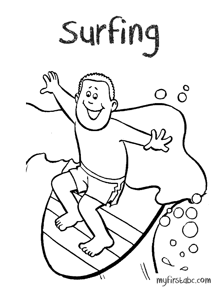 Surfing Coloring Page 718x958 Surfing Coloring Page