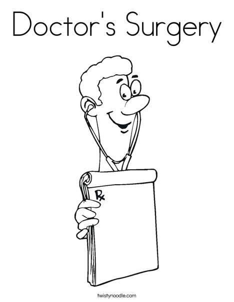 468x605 Doctor's Surgery Coloring Page