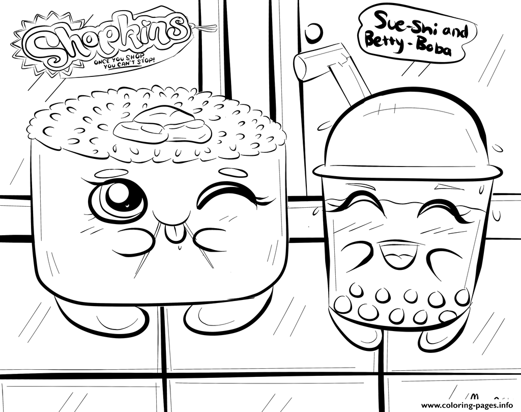 1024x809 Shopkins Sushi And Betty Boba Coloring Pages Printable