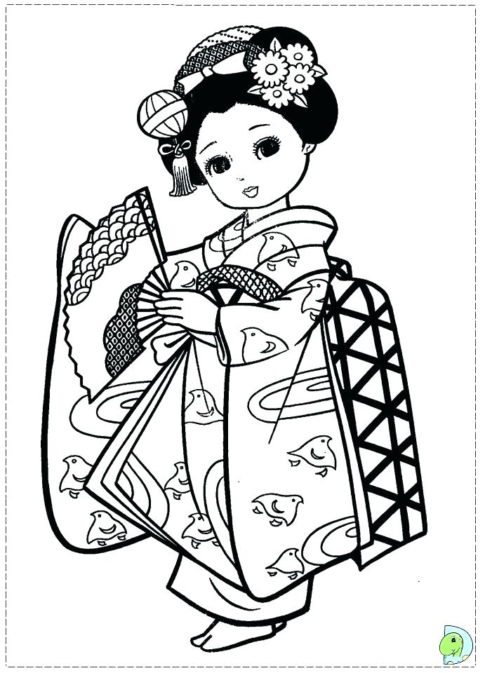 691x960 Japan Coloring Page Shrimps Sushi Japan Cherry Blossom Coloring