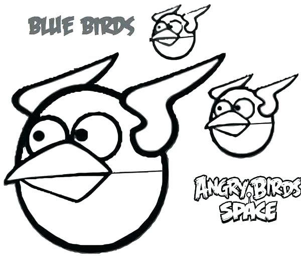 600x510 Coloring Page Bird Awesome Blue Angry Bird Coloring Page Kids