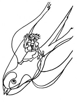 270x350 Baby Thumbelina Colouring Pages Thumbelina And A Swallow