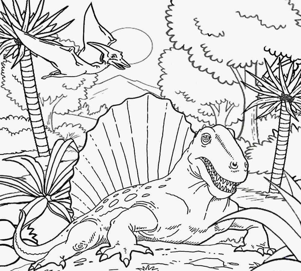 Triassic Period Coloring Page 1000x900 Triassic Period Coloring Page