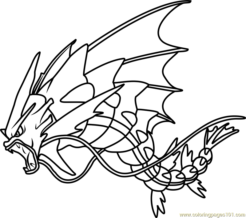 800x709 Mega Gyarados Pokemon Coloring Page Free Pokamon Pages With Mega