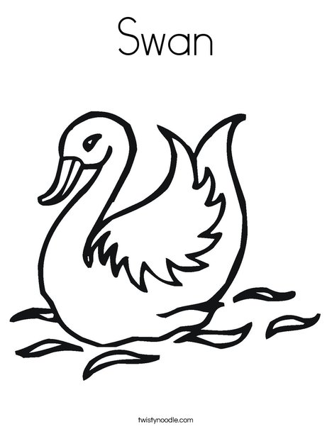 Swan Coloring Page 468x605 Swan Coloring Page