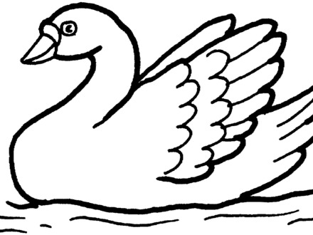 Funky Swan Coloring Pages Sketch 440x330 Funky Swan Coloring Pages Sketch