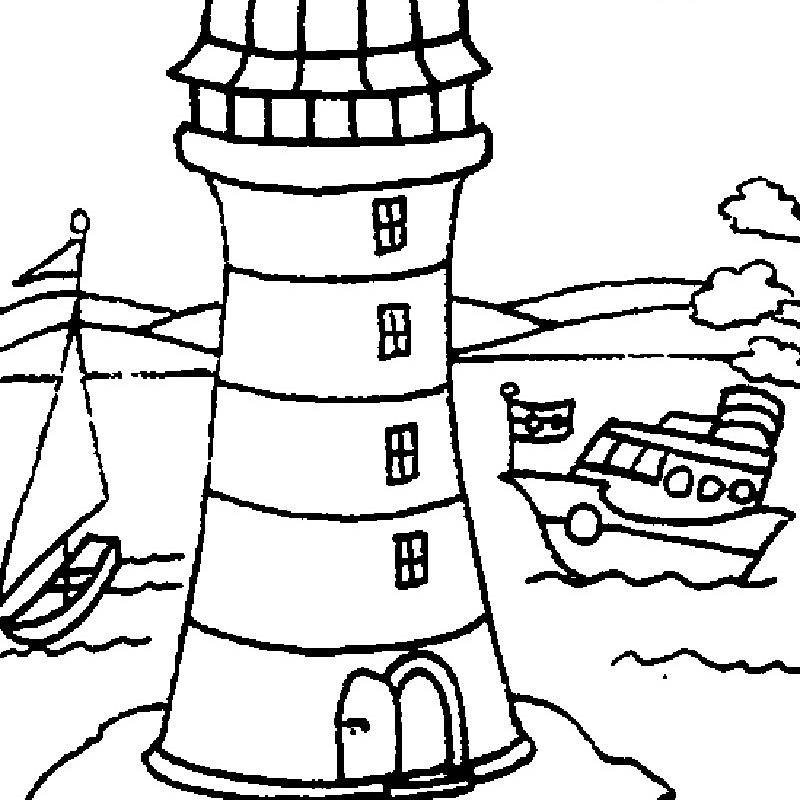 Lighthouse Hill By Edward Hopper Coloring Page Free Pages 800x800 Lighthouse Hill By Edward Hopper Coloring Page Free Pages