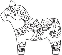 Dala Horse Embroidery Pattern Embroidery, Horse And Patterns 236x210 Dala Horse Embroidery Pattern Embroidery, Horse And Patterns