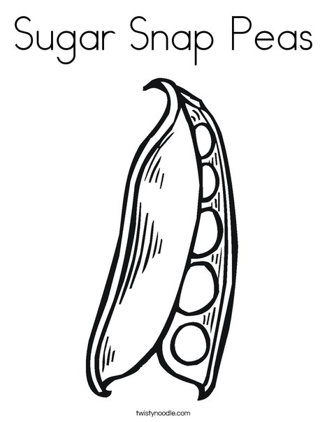 Sugar Snap Peas Coloring Page 468x605 Sugar Snap Peas Coloring Page