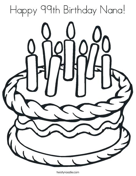 468x605 Coloring Pages Disney Channel Happy Birthday 8 Sweet Treat Page