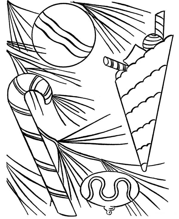600x734 Sweet Candy Cane Coloring Page