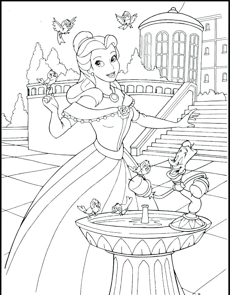 Belle Coloring Pages Princess Belle Coloring Pages To Print 750x964 Belle Coloring Pages Princess Belle Coloring Pages To Print