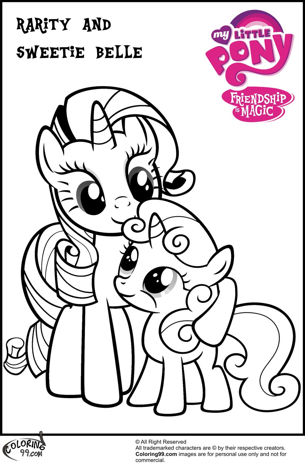 Mlp Rarity And Sweetie Belle Coloring Pages.jpg 980x1500 Mlp Rarity And Sweetie Belle Coloring Pages.jpg