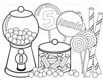 Sweets Coloring Page Etsy 340x270 Sweets Coloring Page Etsy