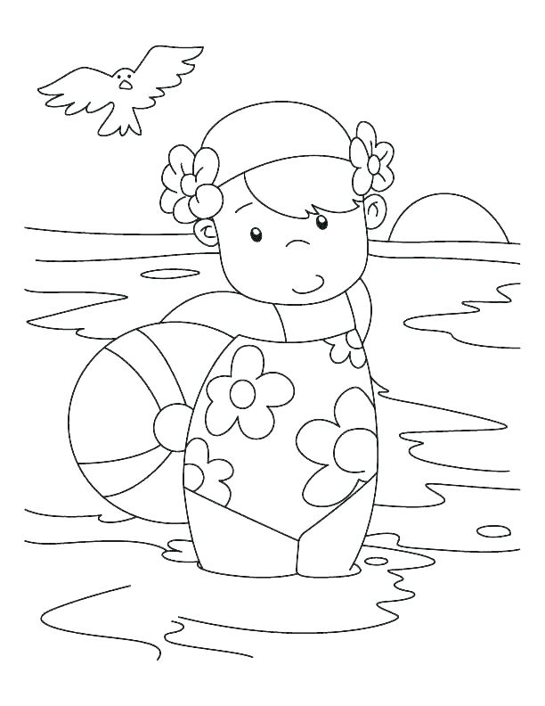 Swimming Coloring Pages Barbie Bathing Suit Coloring Pages 612x792 Swimming Coloring Pages Barbie Bathing Suit Coloring Pages
