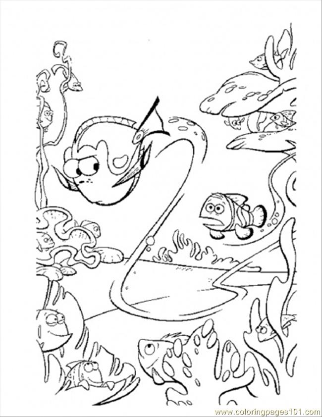 Dory Swim Too Fast Coloring Page 650x842 Dory Swim Too Fast Coloring Page