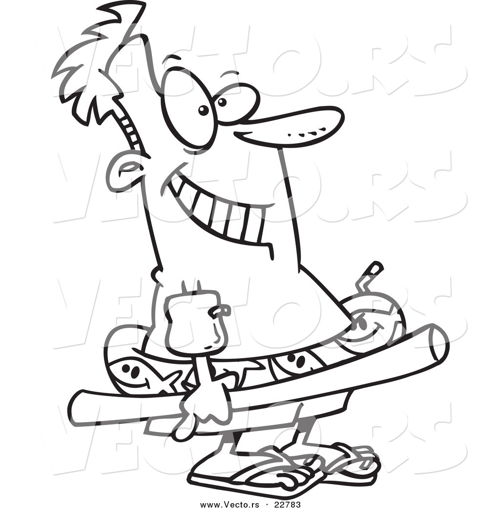 Vector Of A Cartoon Man Ready To Swim 1024x1044 Vector Of A Cartoon Man Ready To Swim