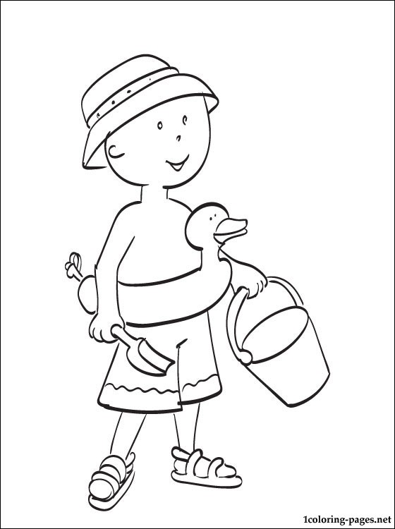 Caillou Goes To Swim Coloring Page Coloring Pages 560x750 Caillou Goes To Swim Coloring Page Coloring Pages