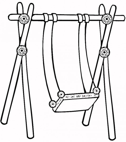 530x600 Swing Set Coloring Pages Clipart Panda