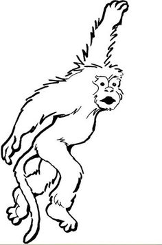 236x358 Monkey Printables Hanging Monkey Coloring Page Free Printable