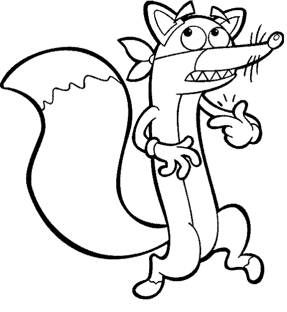 566x615 Dora The Explorer Swiper Surprised Coloring Pages Coloring Pages