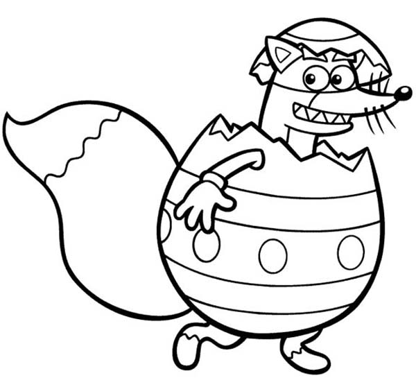600x558 Swiper Inside An Easter Egg In Dora The Explorer Coloring Page