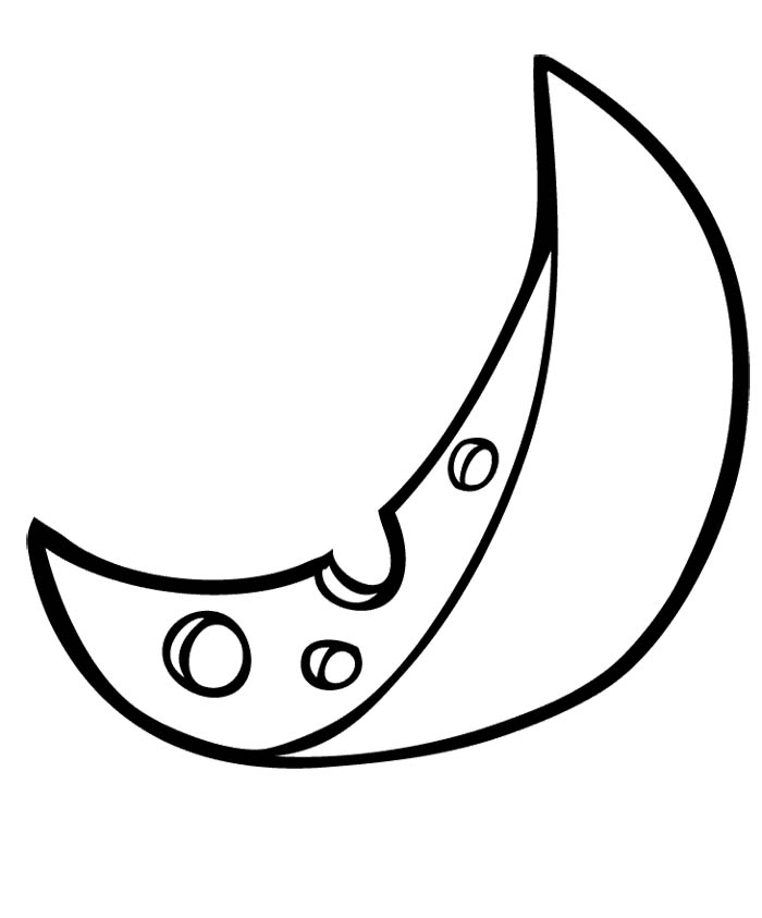 700x843 Crescent Moon Coloring Page