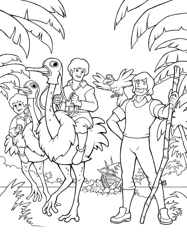 630x792 Swiss Family Robinson Coloring Page Robinson Crusoe And Swiss