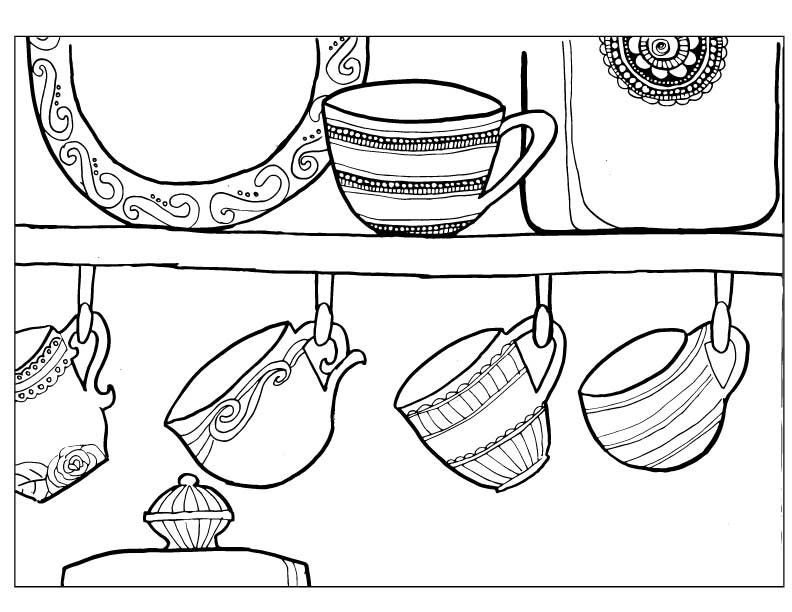 Tea Coloring Pages For Adults 792x612 Tea Coloring Pages For Adults