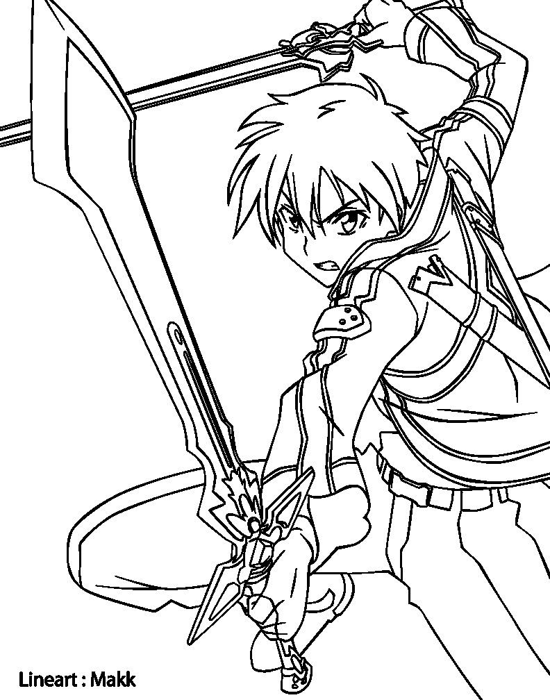 Sword Art Online Coloring Pages at GetColorings.com | Free printable ...