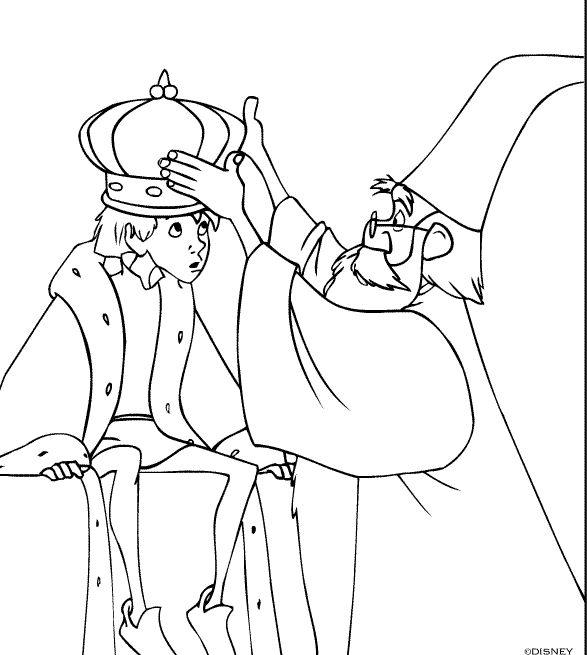 587x655 Top 88 The Sword In The Stone Coloring Pages