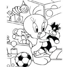 230x230 The Tweety With Stuffed Sylvester Tweety Bird Coloring Pages