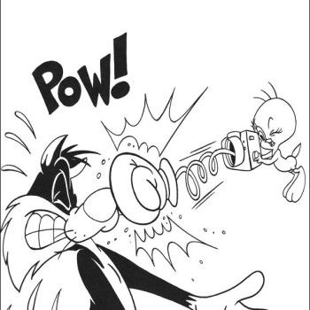 350x350 Tweety Bird Amp Sylvester Coloring Pages Coloring Pages