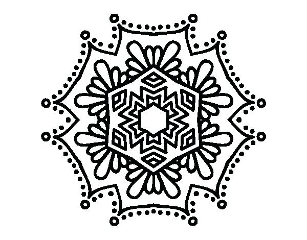 600x470 Flower Mandala Coloring Pages Symmetrical Flower Mandala Coloring