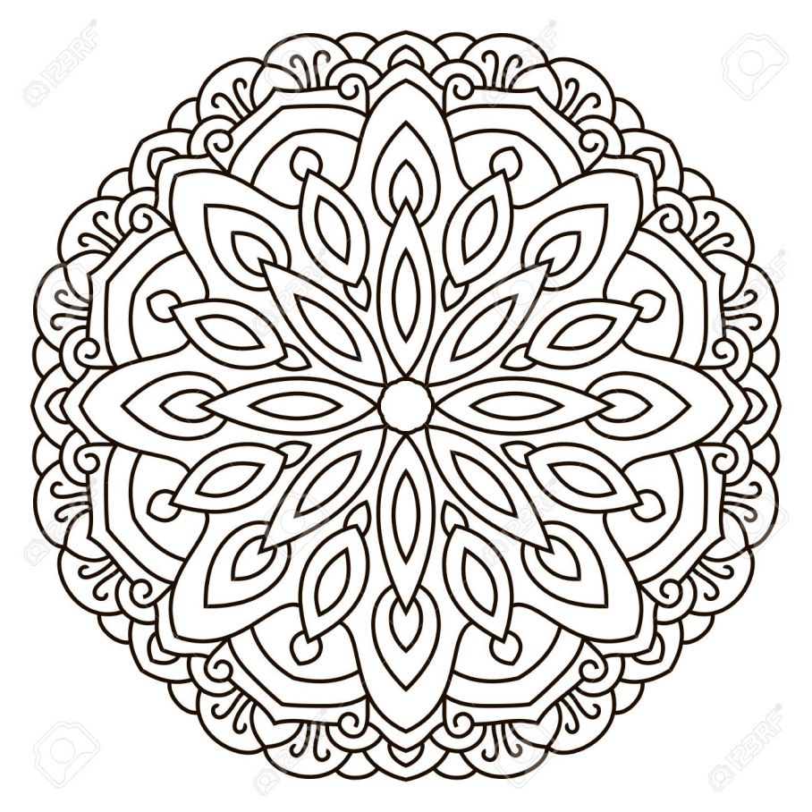 908x908 Great Circular Coloring Pages Inspiring Symmetrical Pattern