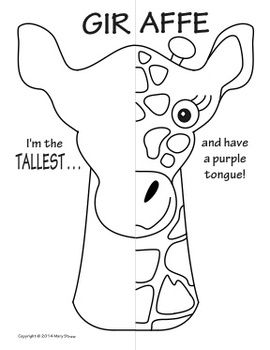 270x350 Jungle Animals Symmetry Activity Coloring Pages Symmetry