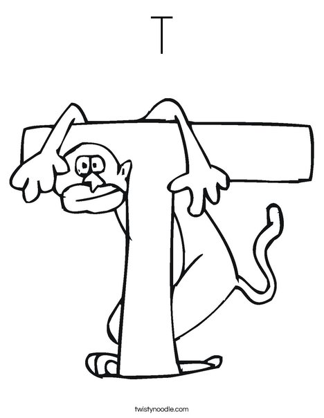 468x605 T Coloring Page