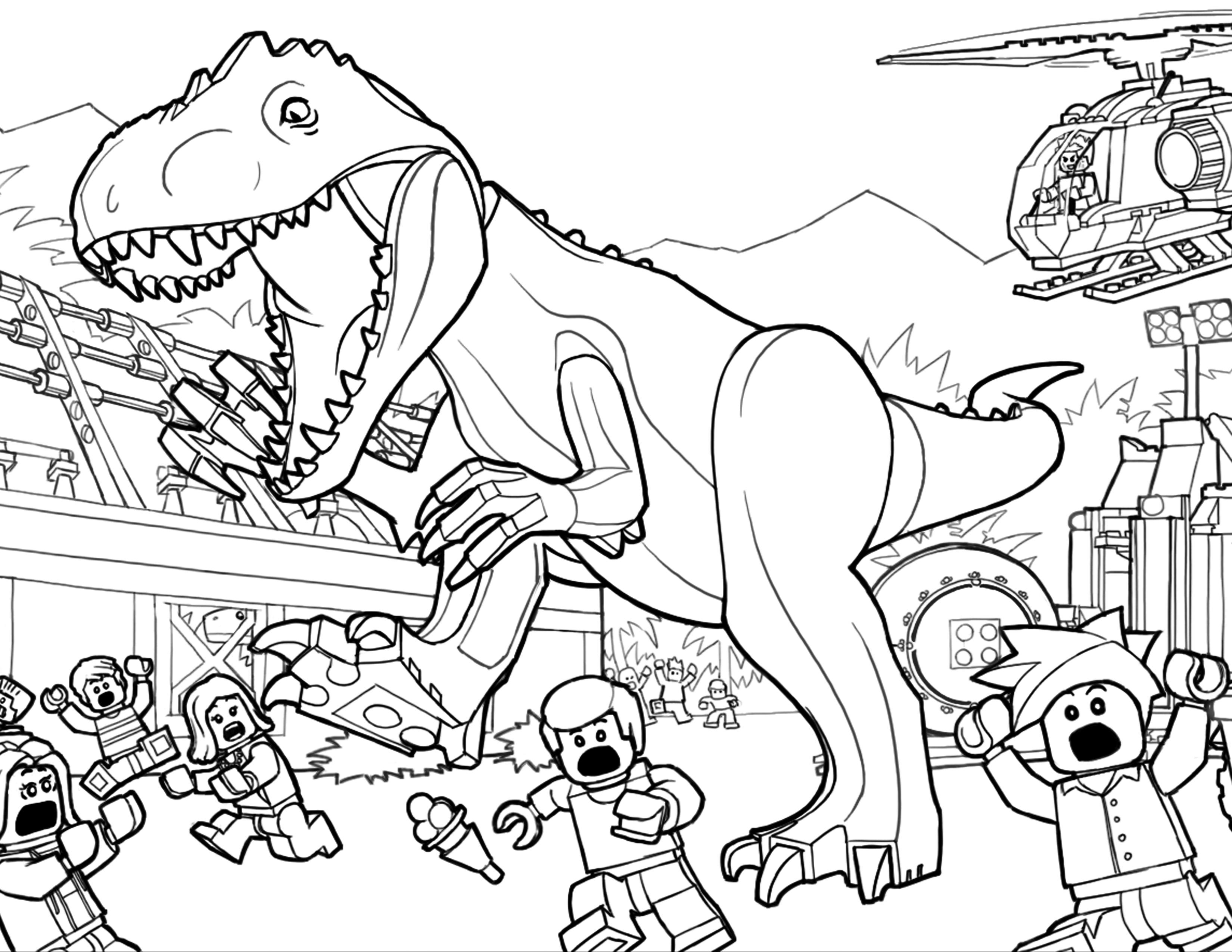 3300x2550 Trex Coloring Pages