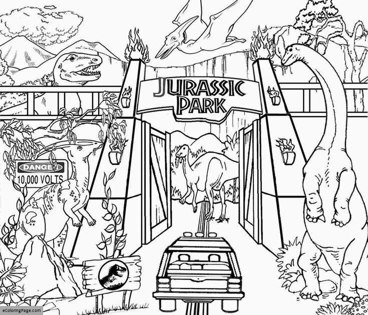 735x630 Jurassic World Coloring Page Printable
