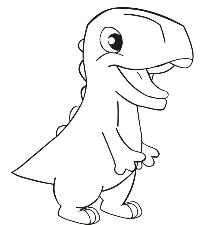 671x752 Tyrannosaurus Coloring Page Coloring Pages Draw A Dinosaur Medium