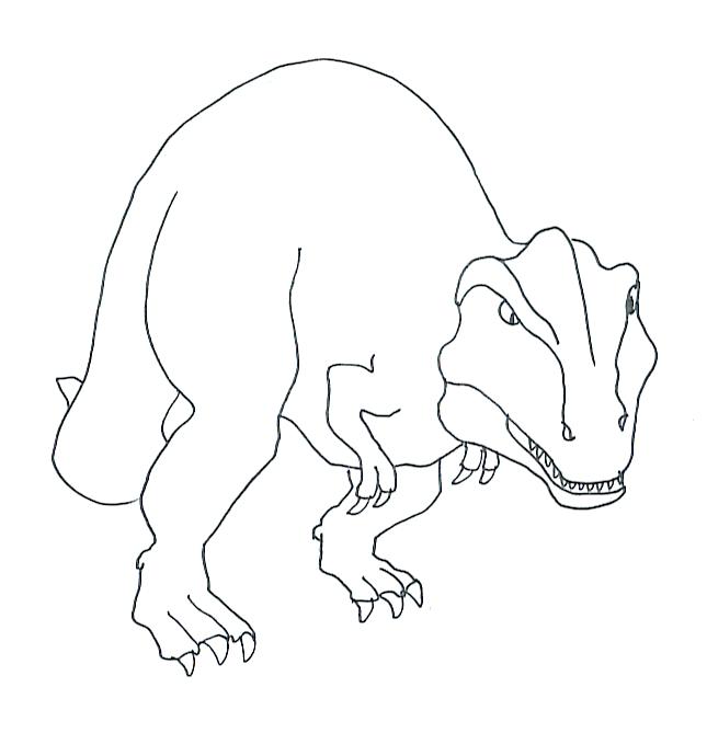 645x669 Dinosaur Coloring Pages Tyrannosaurus Printable Coloring Page T