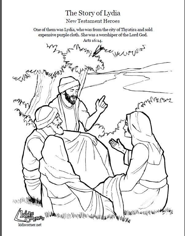 The Story Of Lydia. Coloring Page, Script And Audio Story. Http 603x767 The Story Of Lydia. Coloring Page, Script And Audio Story. Http