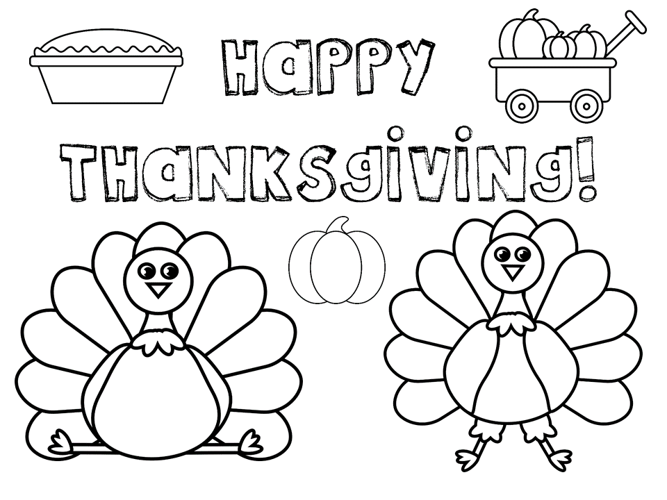 Thanksgiving Coloring Pages Free Printables! 960x720 Thanksgiving Coloring Pages Free Printables!
