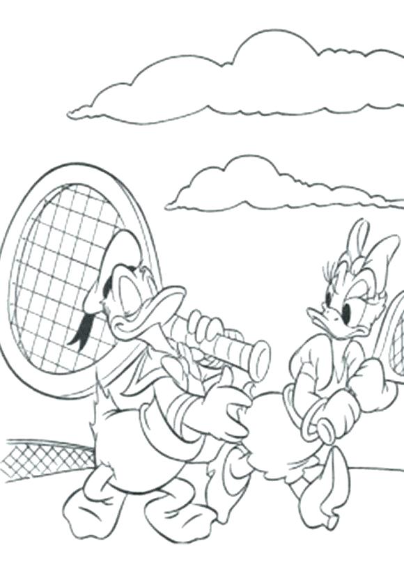 Tennis Coloring Pages Tennis Coloring Pages And Daisy Duck Play 580x810 Tennis Coloring Pages Tennis Coloring Pages And Daisy Duck Play