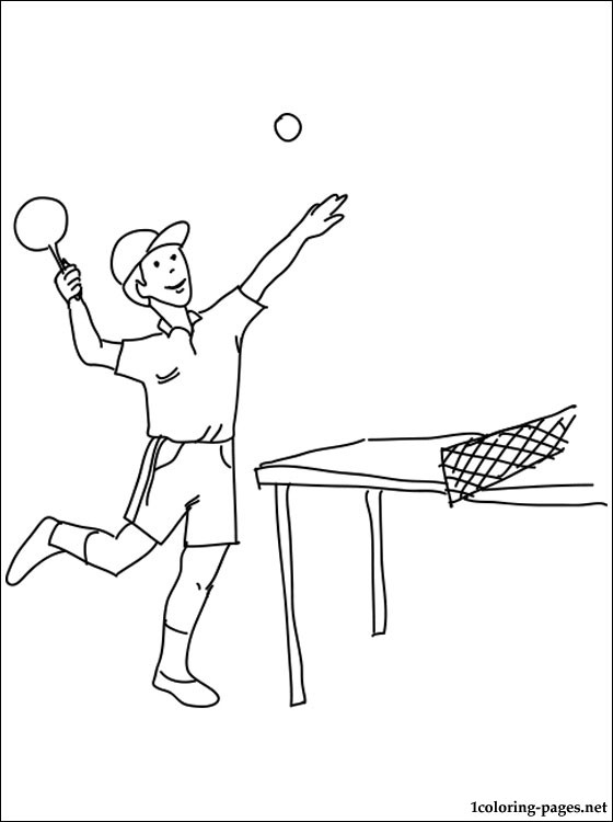 Table Tennis Coloring Page Coloring Pages 560x750 Table Tennis Coloring Page Coloring Pages